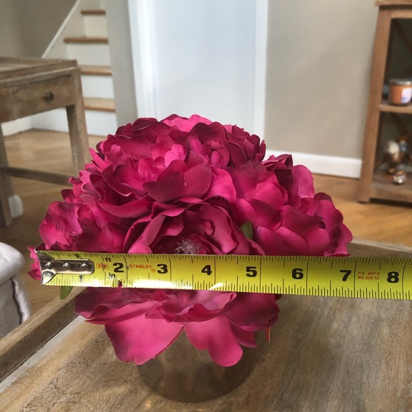 Pink Peonies in Silver Planter Vase - Picture 12 of 14